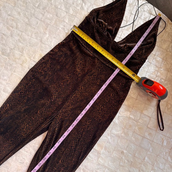 FREE PEOPLE VELVET ANIMAL PRINT CATSUIT NEW sz XS snake leopard jumpsuit - Picture 6 of 11